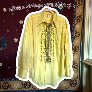 After Six Light Yellow Shirt vintage 70’s